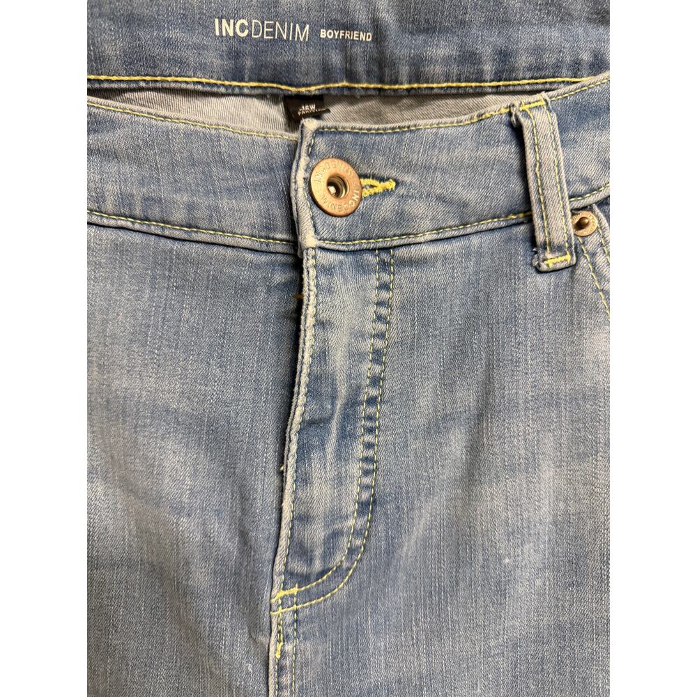 INC International Concepts Ankle Jeans Size 16W Stretch Distress Leopard EUC - Picture 4 of 10